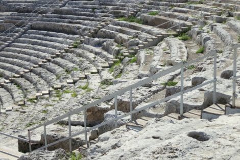 Les ruines du Théâtre grec de Syracuse