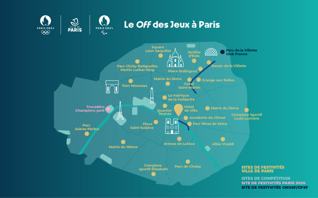 Map of Off festivities in Paris, to better locate your private apartment for rent